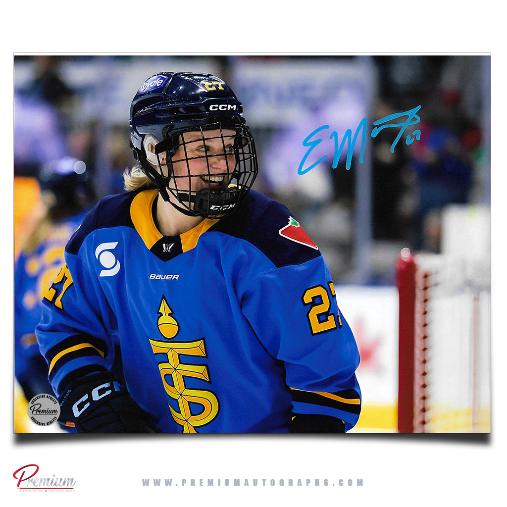 Emma Maltais Toronto Sceptres PWHL Autographed 8x10 Photograph Closeup Home Jersey