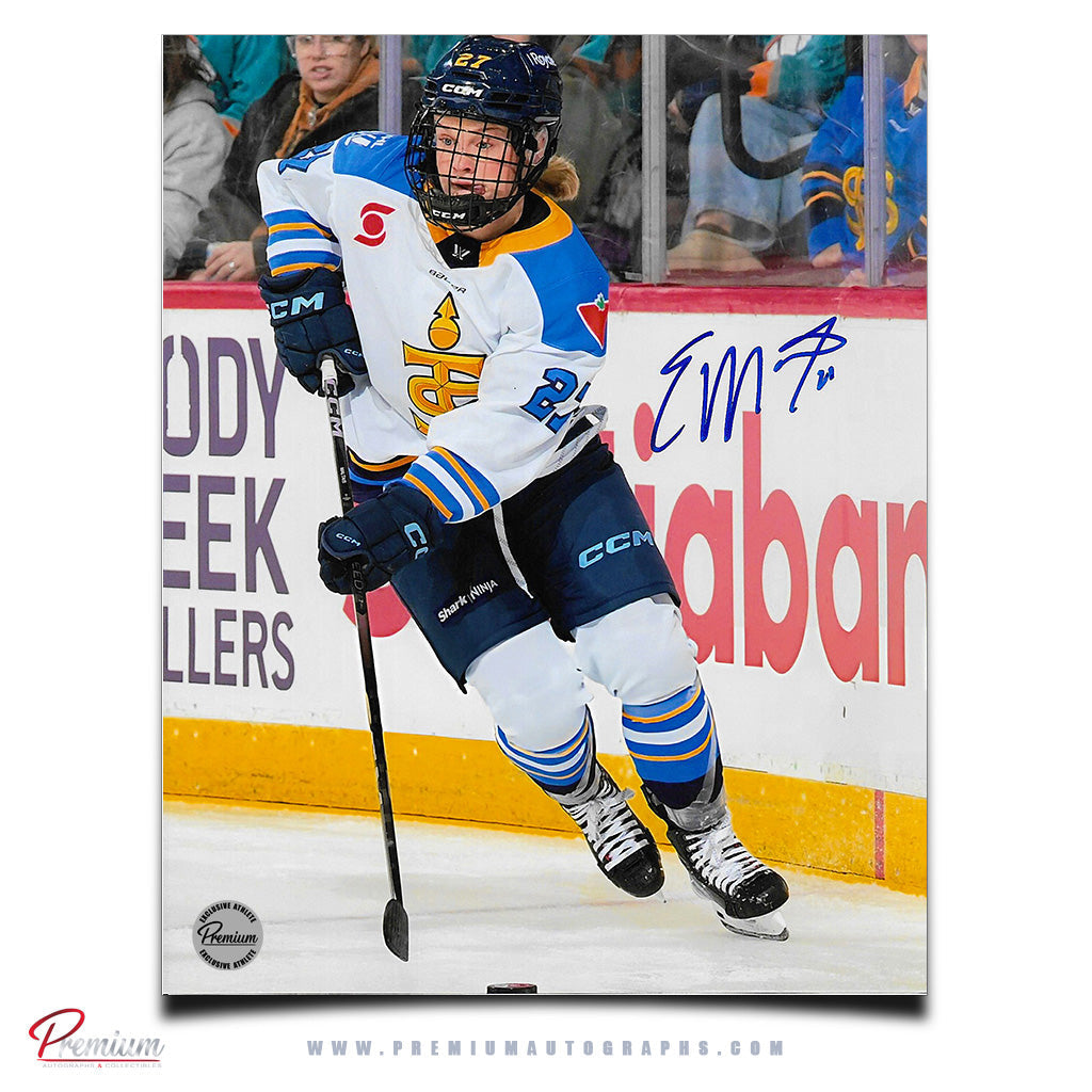 Emma Maltais Toronto Sceptres PWHL Autographed 8x10 Photograph Puck Along the Boards