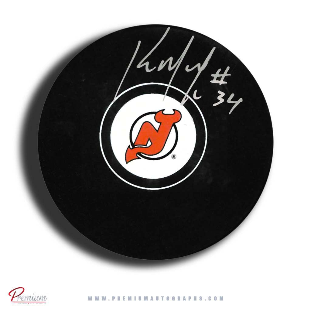 Kirk McLean New Jersey Devils Signed Puck