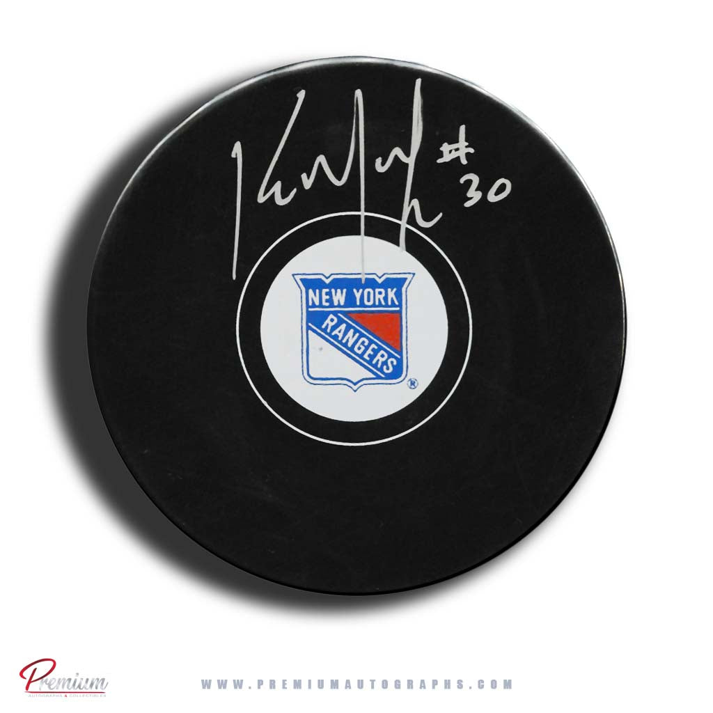 Kirk McLean New York Rangers Signed Puck