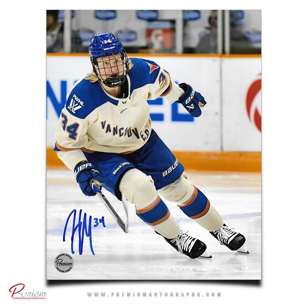 Hannah Miller Vancouver Goldeneyes PWHL Autographed 8x10 Photograph On the Attack