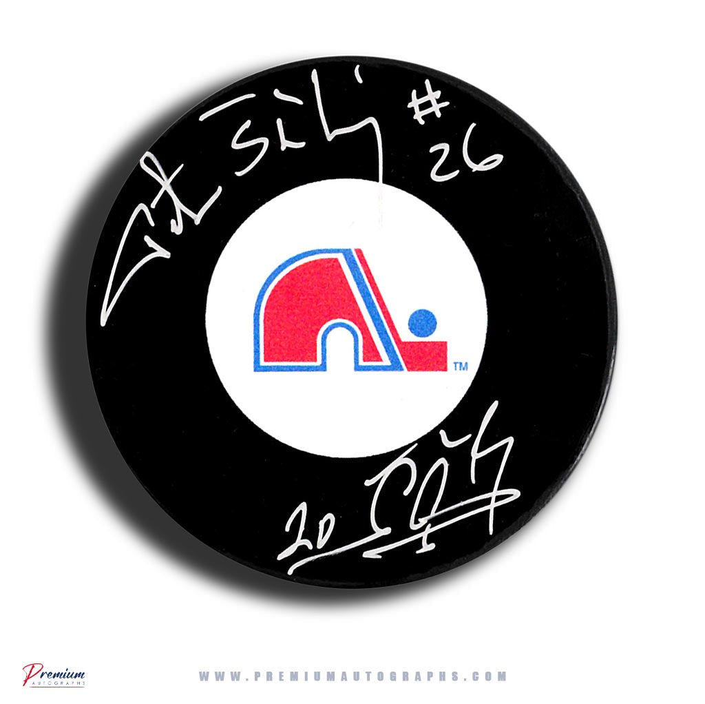 Peter Stastny & Marian Stastny Quebec Nordques Autographed Puck