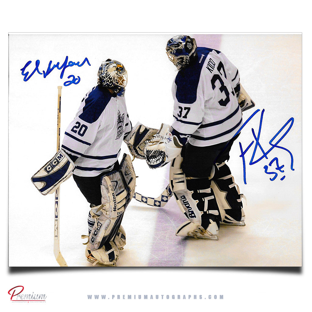 Ed Belfour, Trevor Kidd Toronto Maple Leafs Autographed 8x10 Photograph On Ice Together