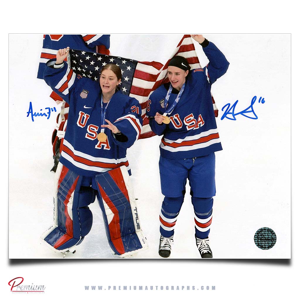 Aerin Frankel & Hayley Scamurra Team USA Autographed 8x10 Gold Medal Celebration