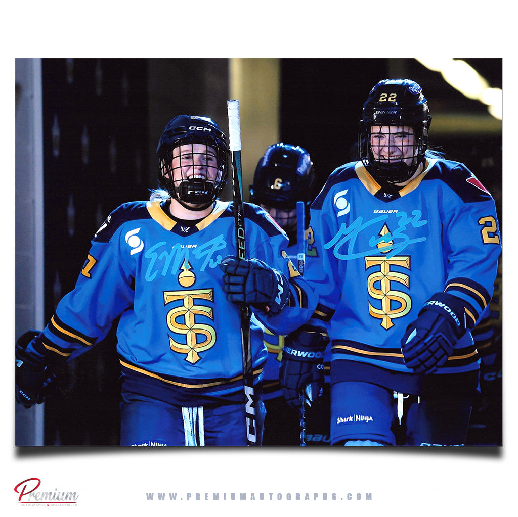 Emma Maltais & Marrie Connors Toronto Sceptres PWHL Autographed 8x10 Photograph Players Tunnel