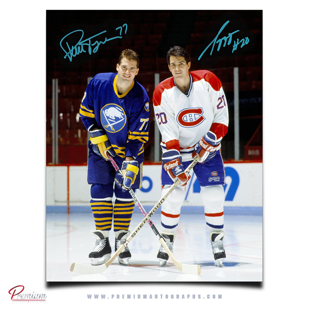Pierre & Sylvain Turgeon Buffalo Sabres & Montreal Canadiens Autographed 11x14 Brothers Portrait