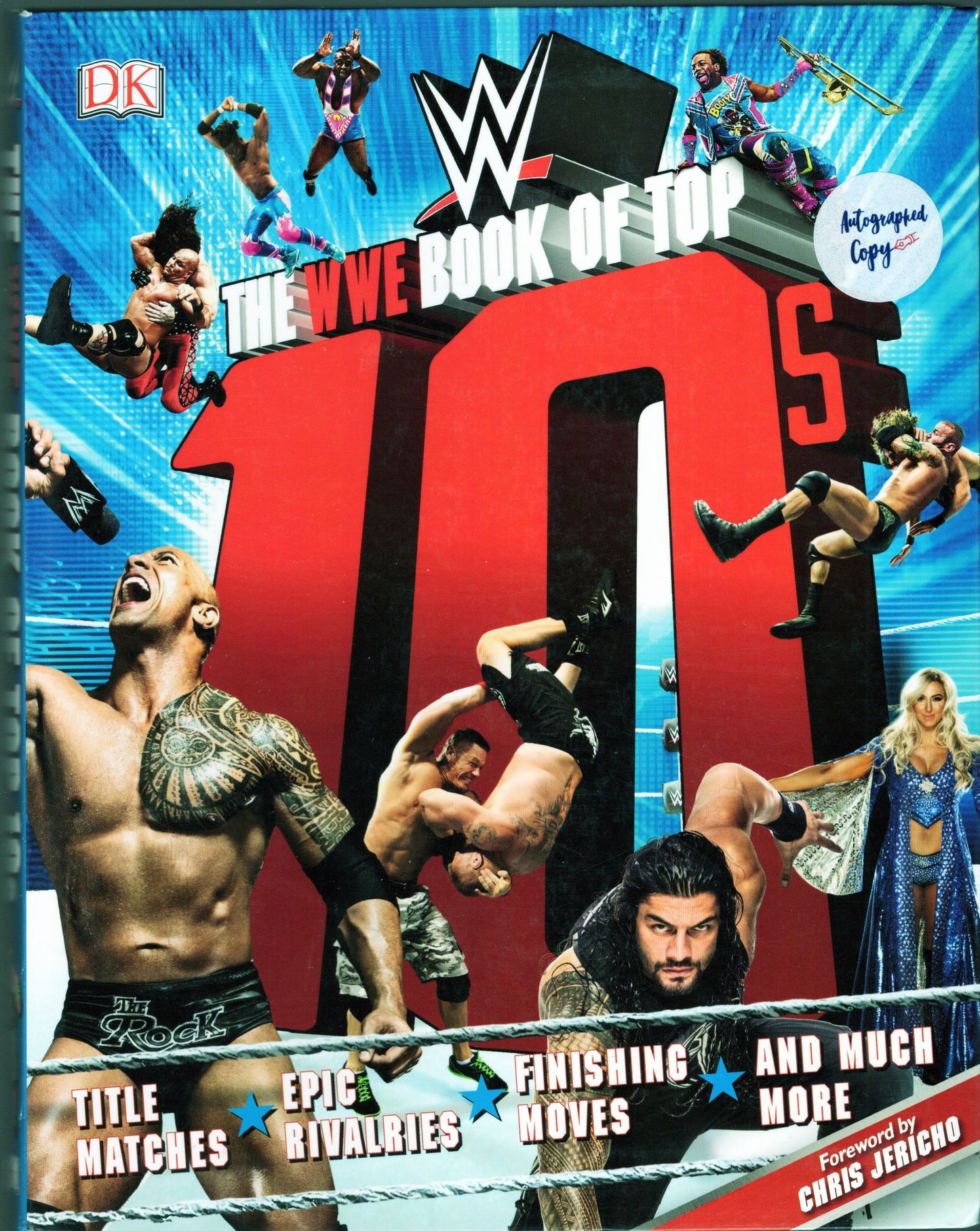 The WWE Book of Top 10s Mulit-Autographed Book w/ 5 Autographs
