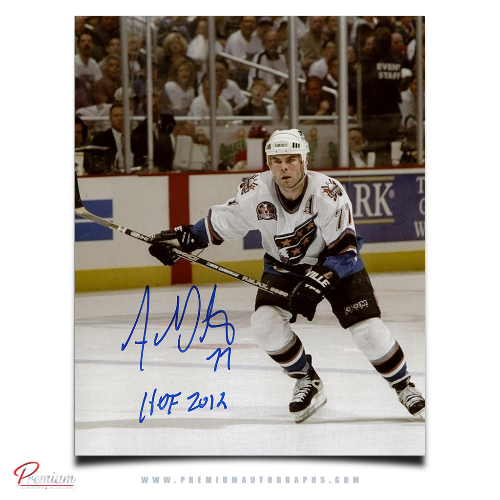 Adam Oates Washington Capitals Signed 8x10 Photograph Playoffs w/ HOF 2020 Inscription
