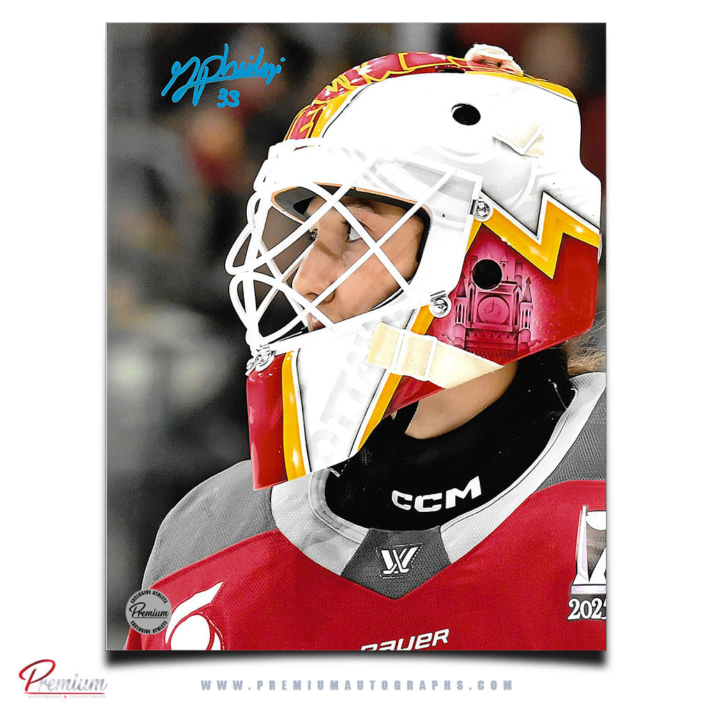 Gwyneth Philips Ottawa Charge PWHL Autographed 8x10 Photograph Closeup Mask