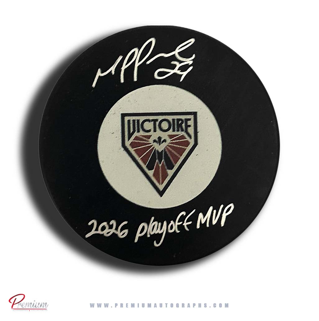 Marie-Philip Poulin Autographed Montreal Victoire Puck w/ 2026 Playoff MVP Inscription
