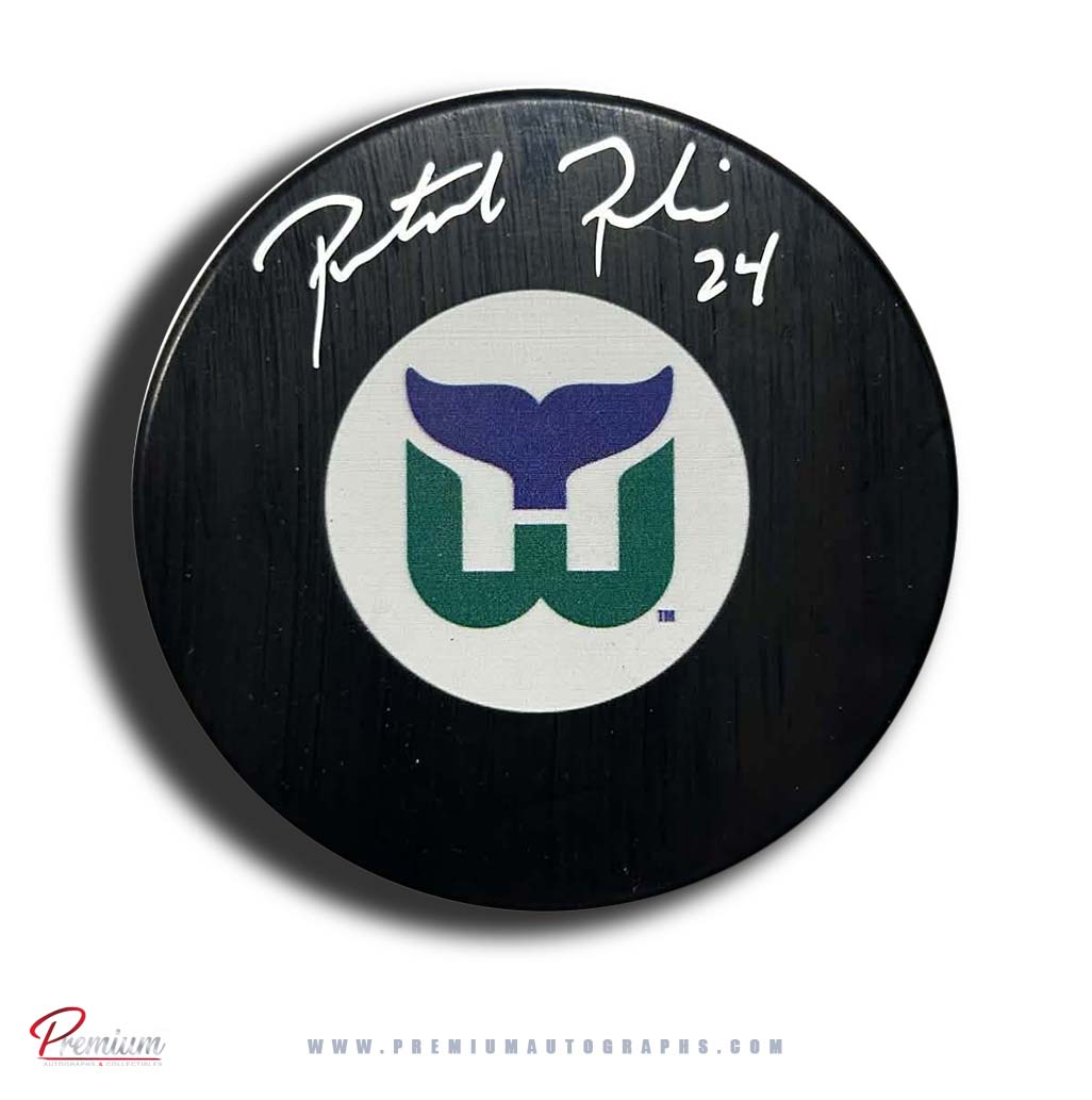 Patrick Poulin Hartford Whalers Autographed Puck
