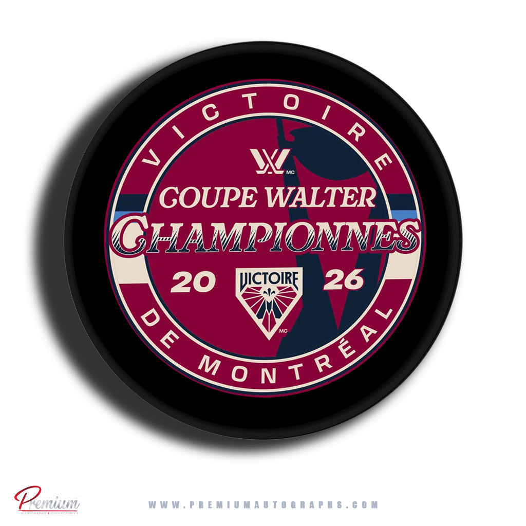 Laura Stacey Montreal Victoire 2026 Walter Cup Champions Autographed Puck (PreOrder)
