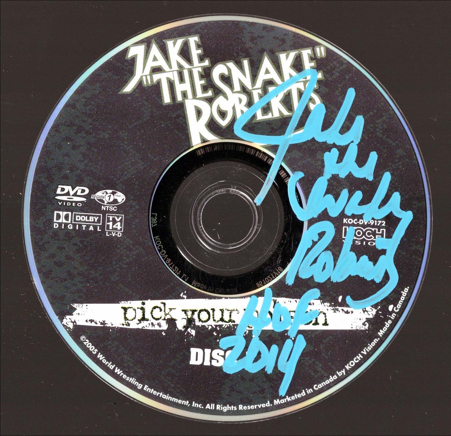 Jake "The Snake" Roberts Pick Your Poison DVD Loose Autographed