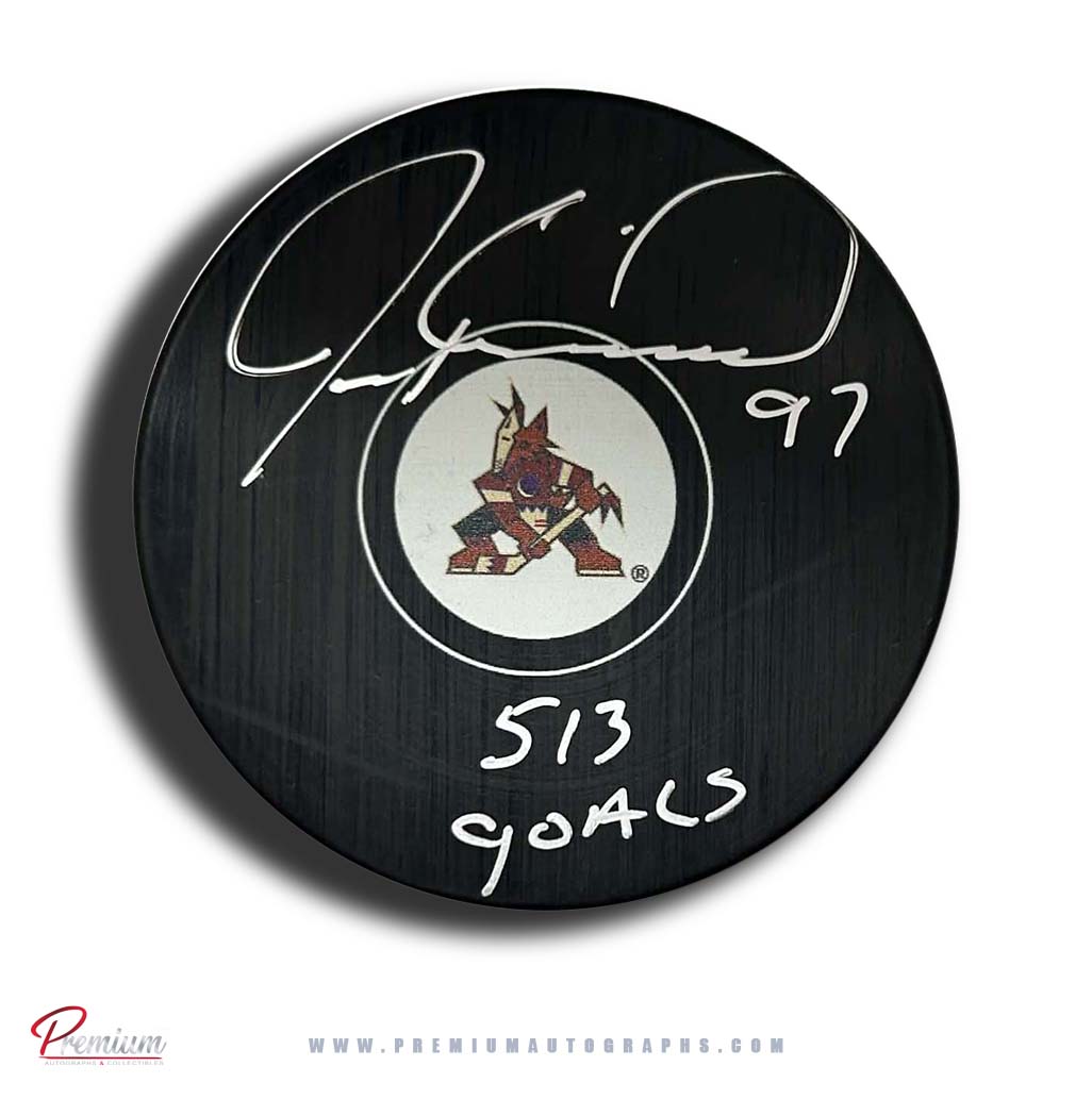 Jeremy Roenick Phoenix Coyotes Autographed Puck w/ 513 Goals Puck