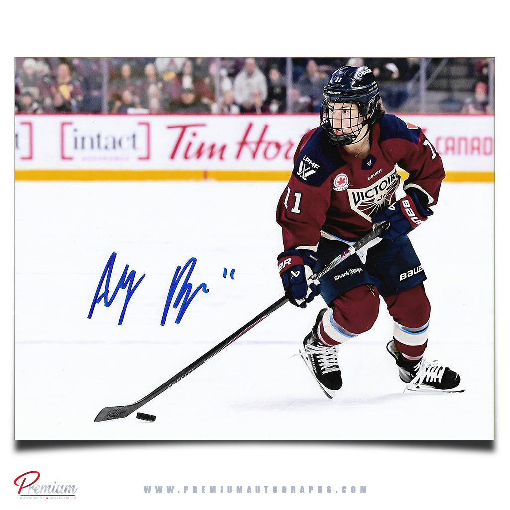 Abby Roque Montreal Victoire PWHL Autographed 8x10 Photograph Puck Possession