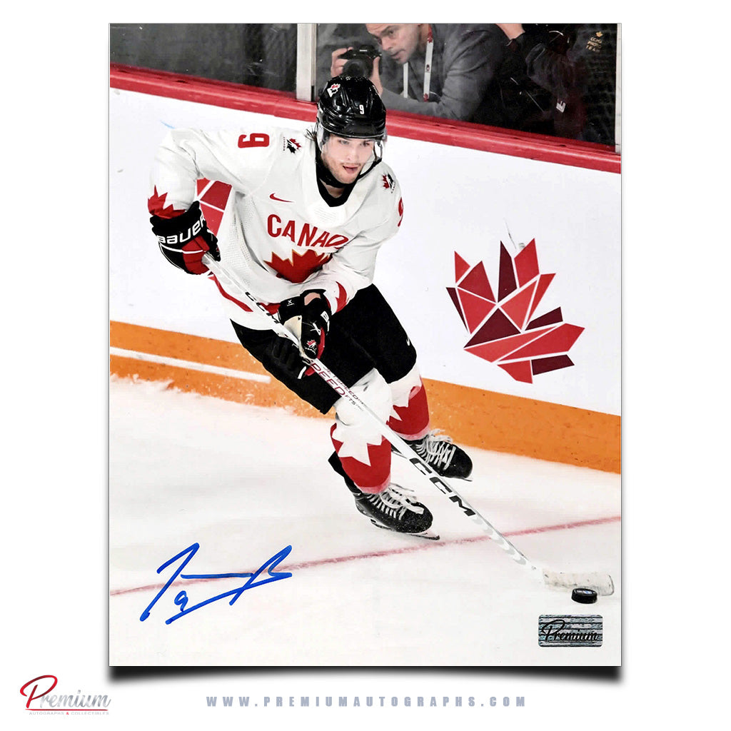 Joshua Roy Team Canada Autographed 8x10 Photograph Over the Red Line