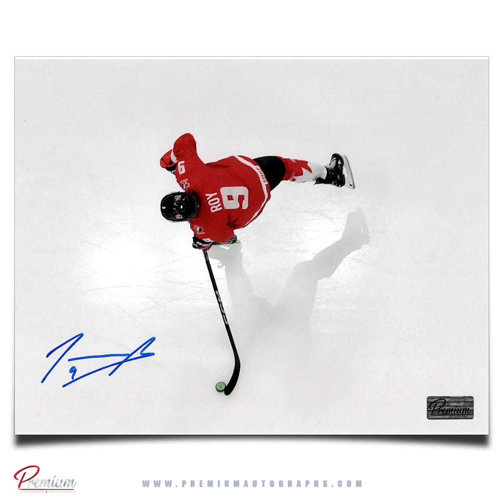 Joshua Roy Team Canada Autographed 8x10 Photograph Over Head