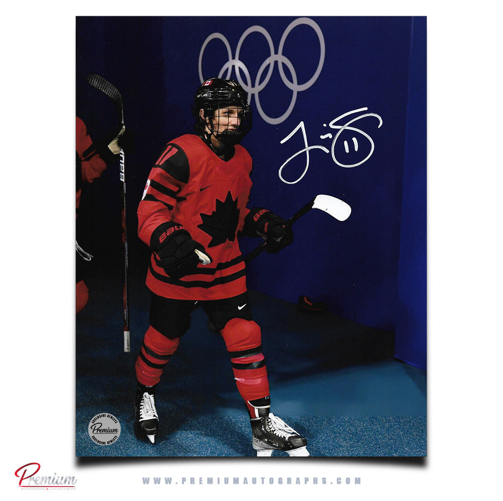 Jill Saulnier Boston Fleet PWHL Autographed 8x10 Photograph Olympic Rings