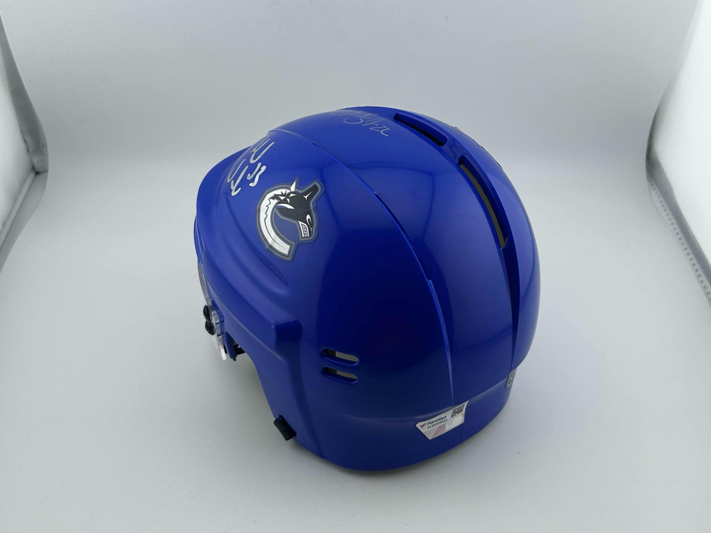 Daniel & Henrik Sedin Vancouver Canucks Autographed Home Blue Mini Helmet