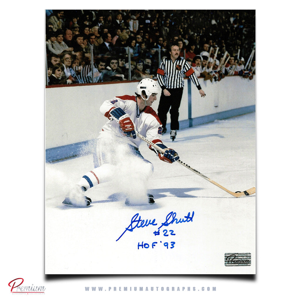 Steve Shutt Montreal Canadiens Autographed 8x10 Photograph On the Attack