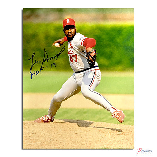 Lee Smith St-Louis Cardinals Signed 8x10 Photograph w/ HOF 19 Inscription