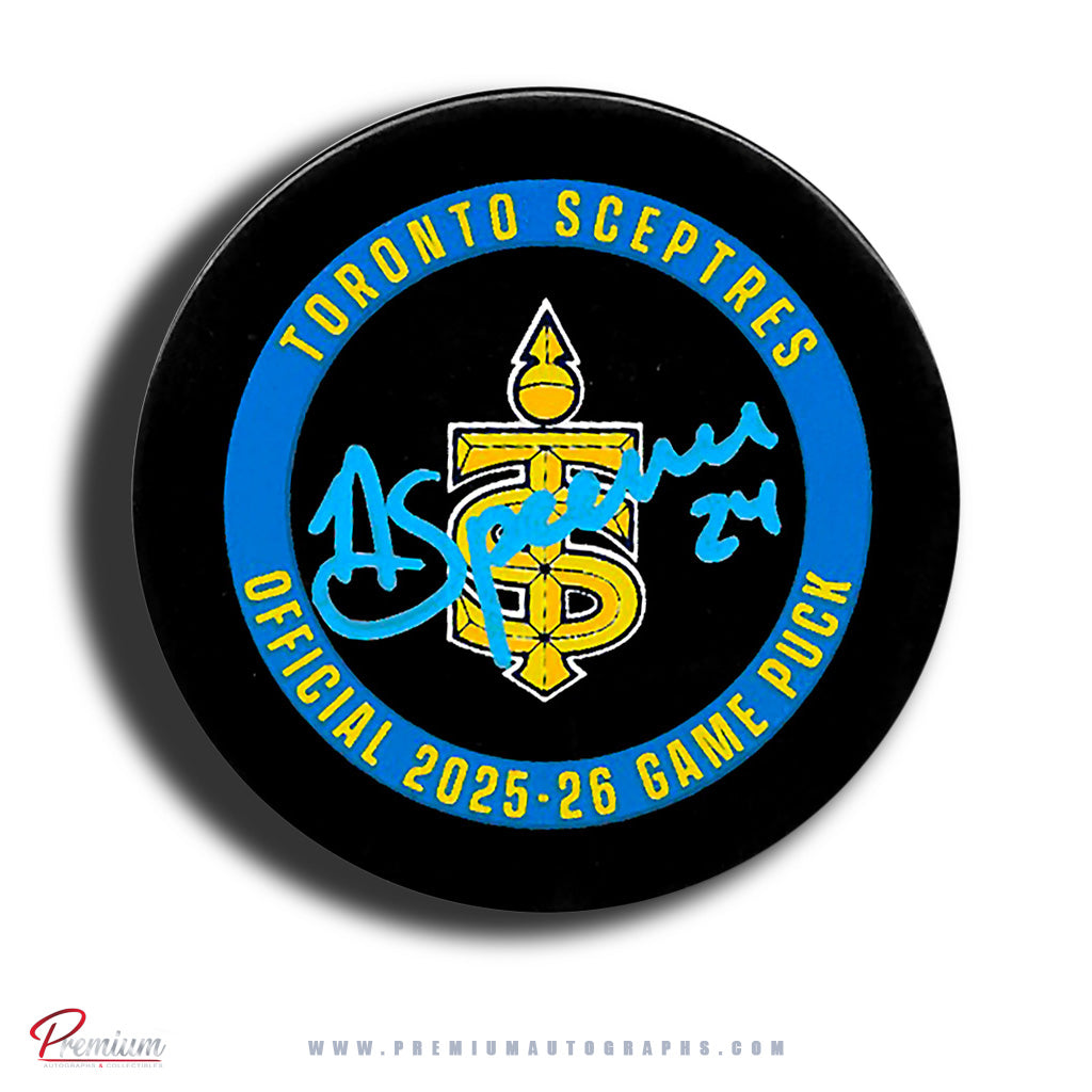 Natalie Spooner Toronto Sceptres PWHL Autographed Puck Offical Game Puck