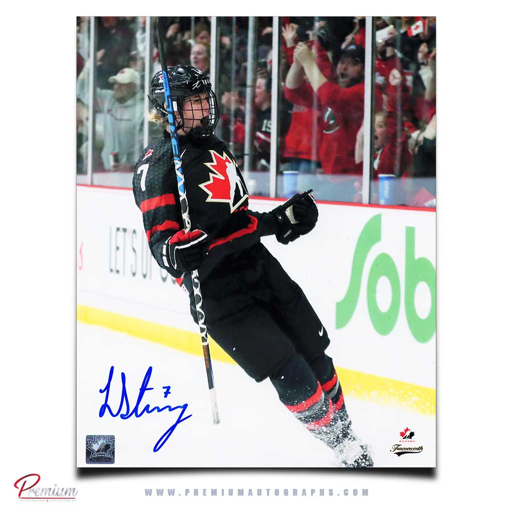Laura Stacey Team Canada Signed 8x10 Photograph Goal Celebration
