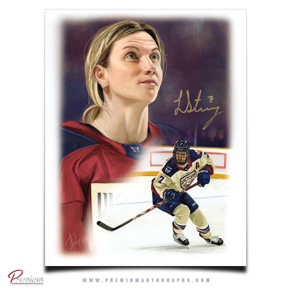 Laura Stacey PWHL Montreal Victoire Autographed 11x14 Alex Douglas Print