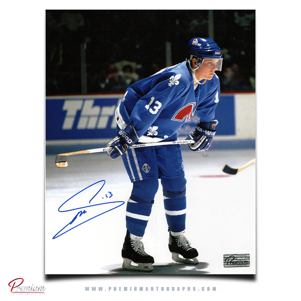 Mats Sundin Quebec Nordiques Autographed 8x10 Photograph Face Off