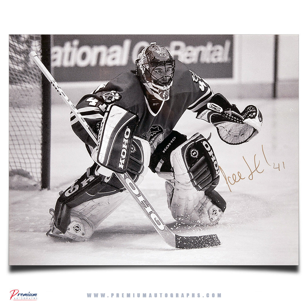 Jocelyn Thibault Chicago Blackhawks Signed 16x20 Photograph Top of the Crease