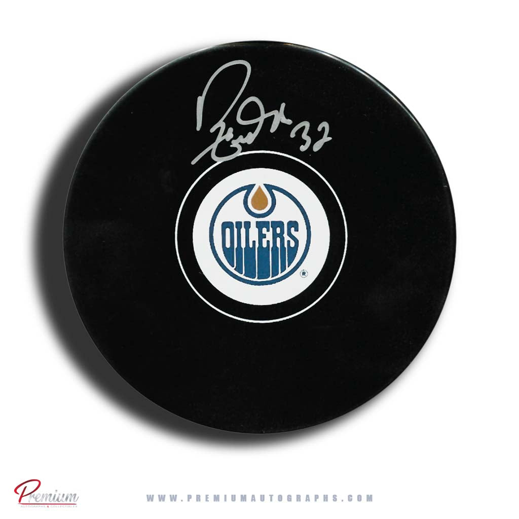 Ron Tugnutt Edmonton Oilers Autographed Puck