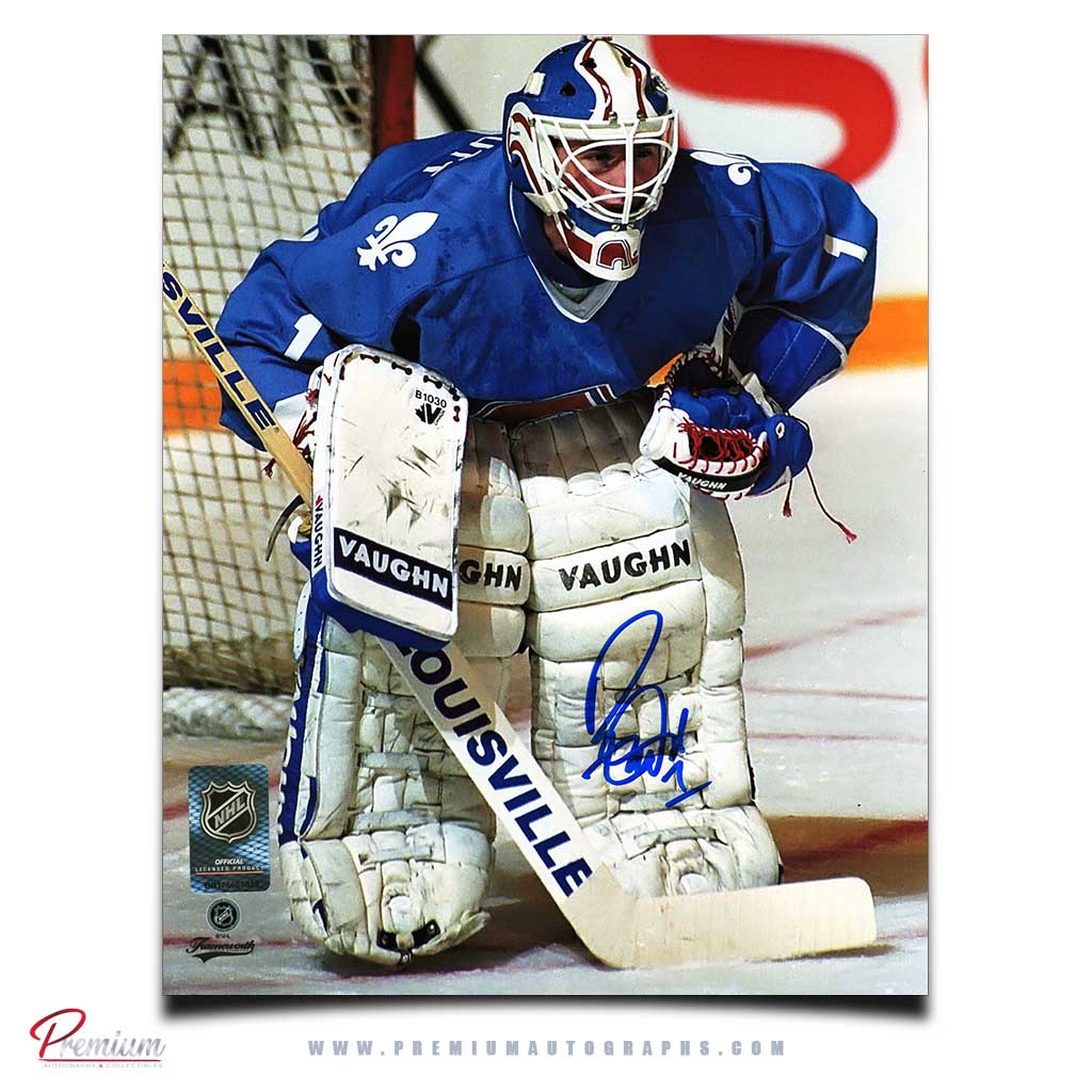 Ron Tugnutt Quebec Nordiques Signed 8x10 Photograph Top of the Paint