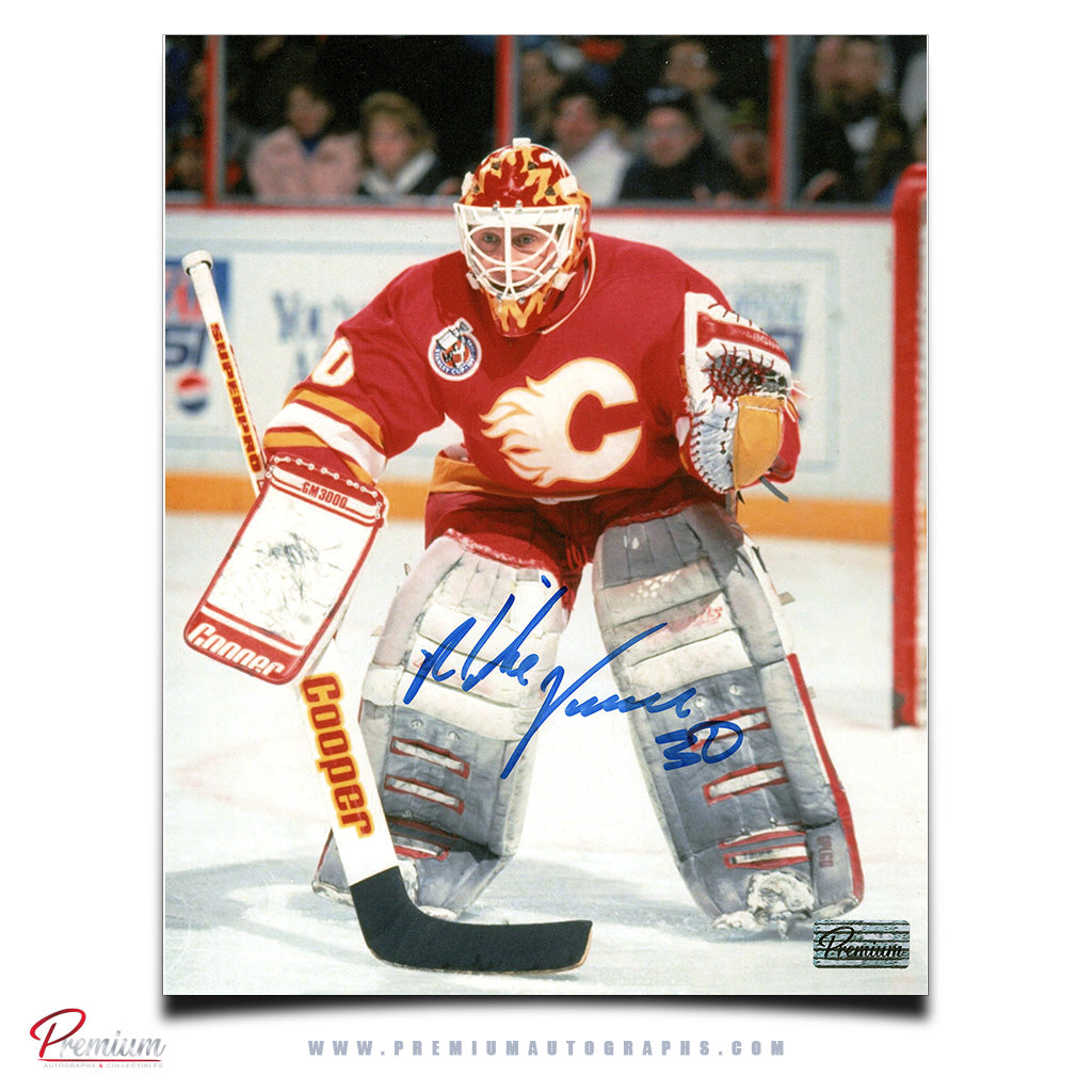 Mike Vernon Calgary Flames Autographed 8x10 Photograph Top of the Crease