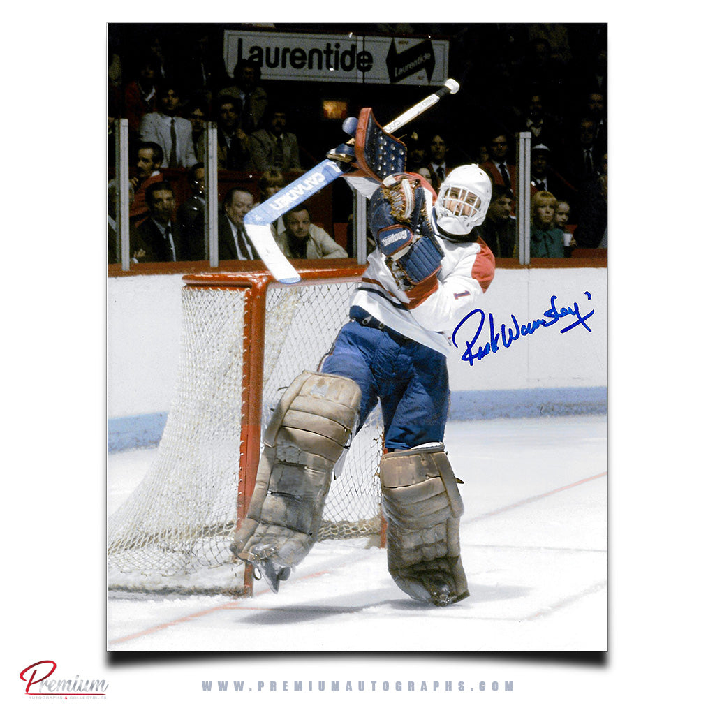 Rick Wamsley Montreal Canadiens Autographed 8x10 Photograph High Blocker Save