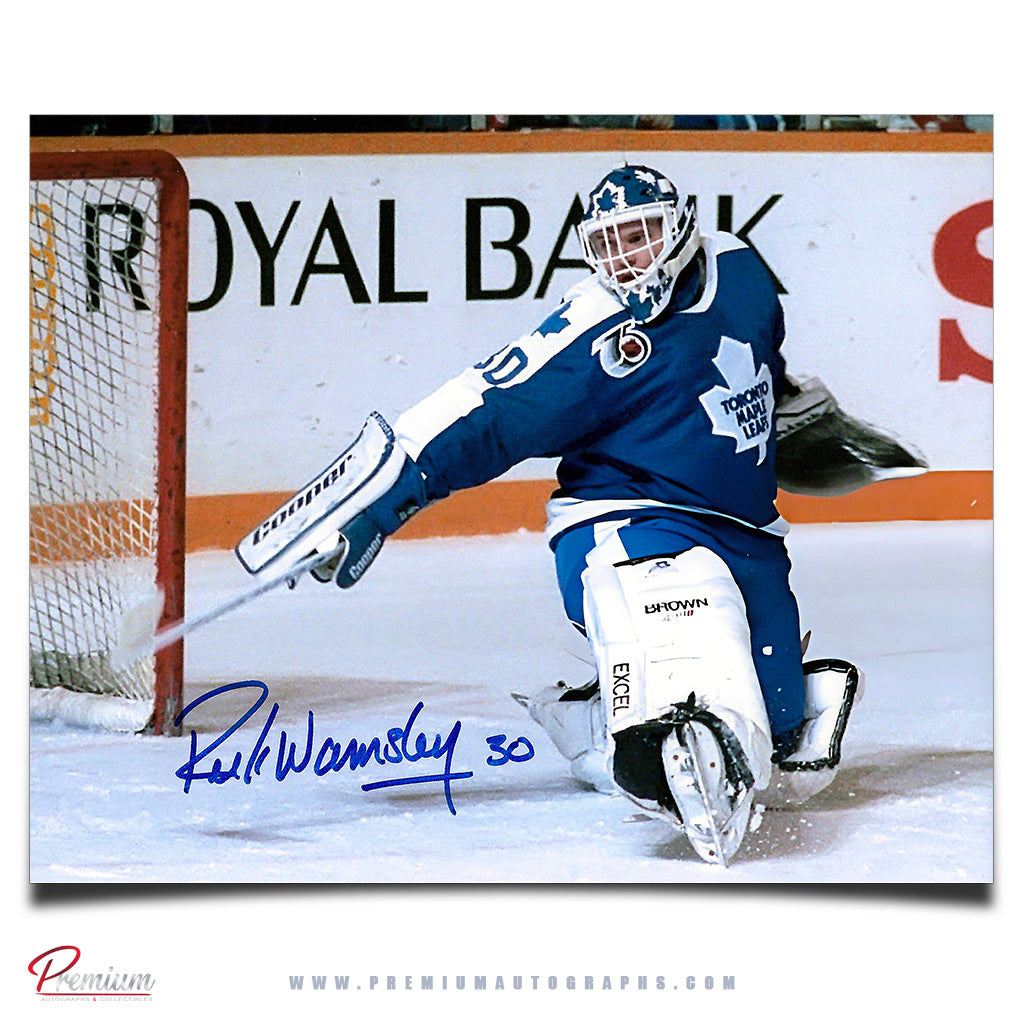 Rick Wamsley Toronto Maple Leafs Autographed 8x10 Photograph Stick Save
