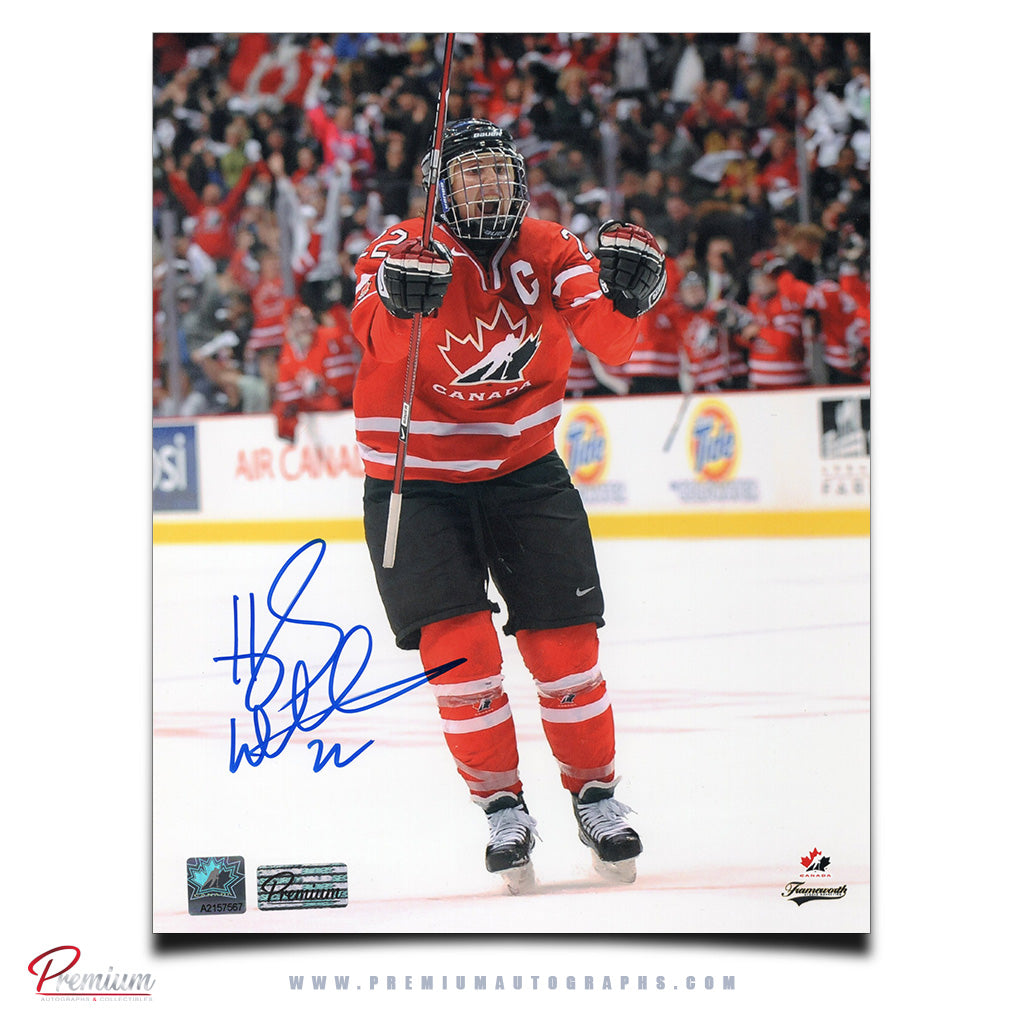 Hayley Wickenheiser Team Canada Autographed 8x10 Photograph Goal Celebration
