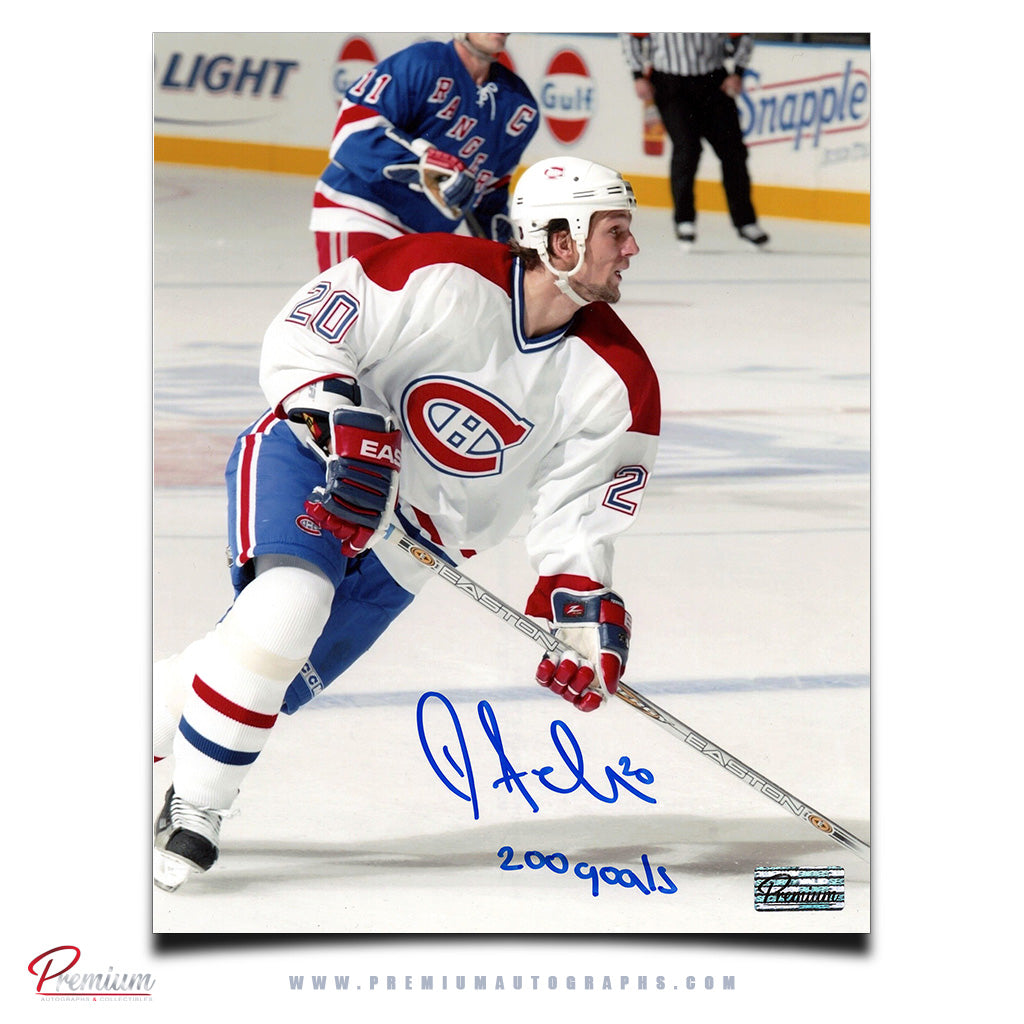 Richard Zednik Montreal Canadiens Autographed 8x10 Photograph Playmakers w/ 200 Goals Inscription