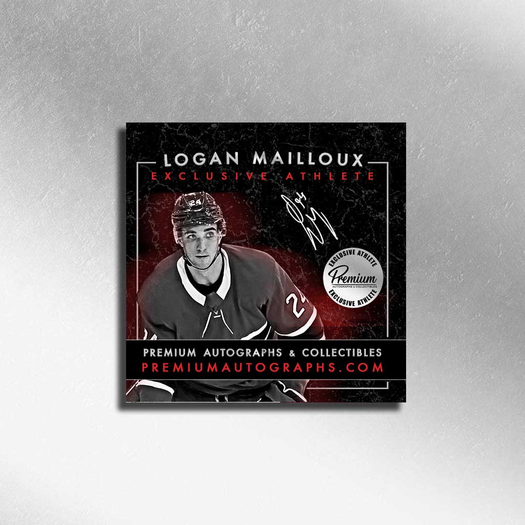 Owen Beck & Logan Mailloux Montreal Canadiens Signed Puck