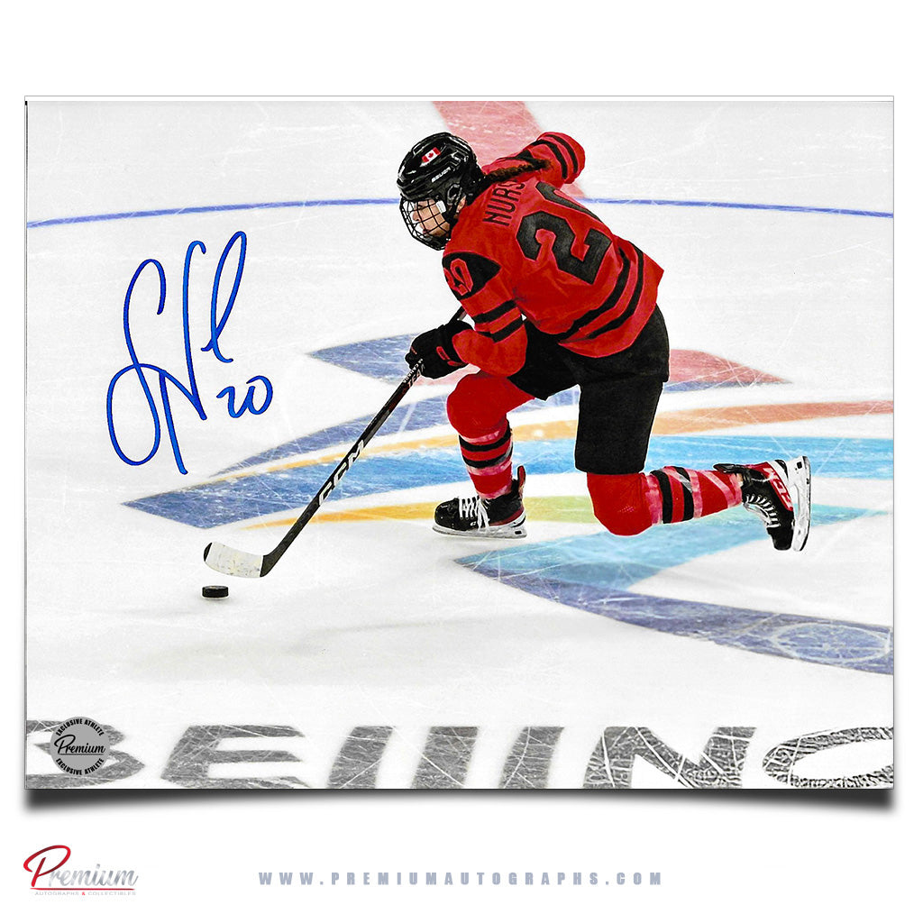 Sarah Nurse Team Canada Autographed 8x10 Photograph With the Puck through Centre Ice