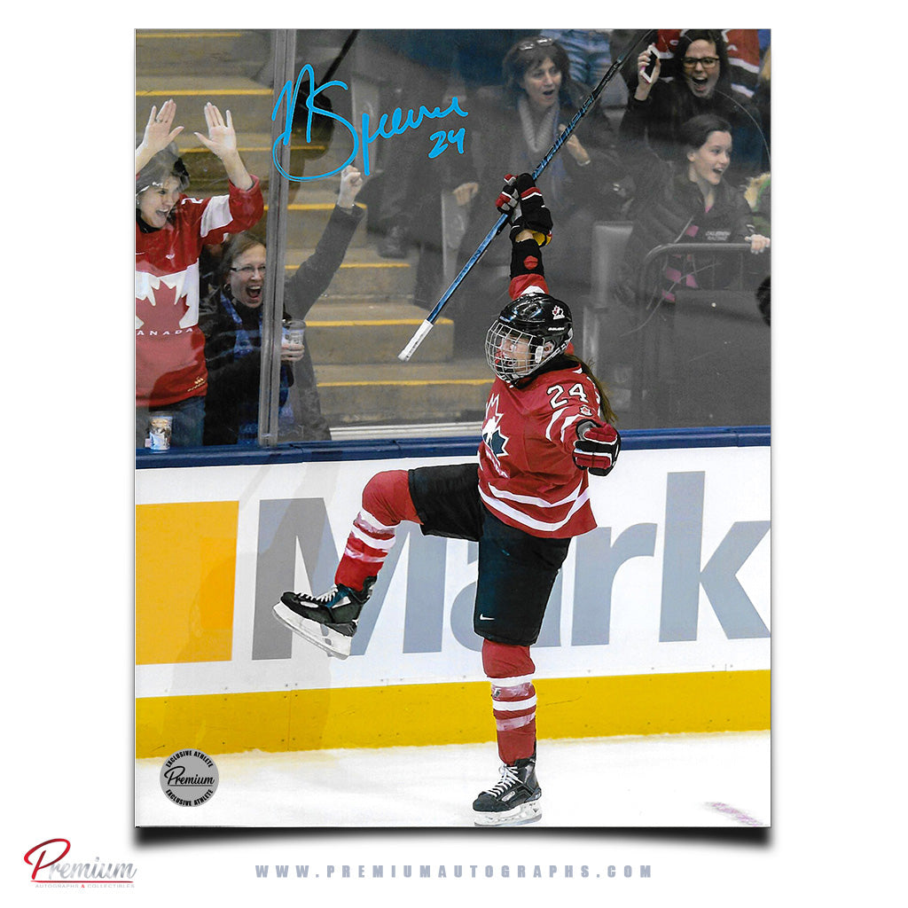 Natalie Spooner Team Canada Autographed 8x10 Photograph Goal Celebration