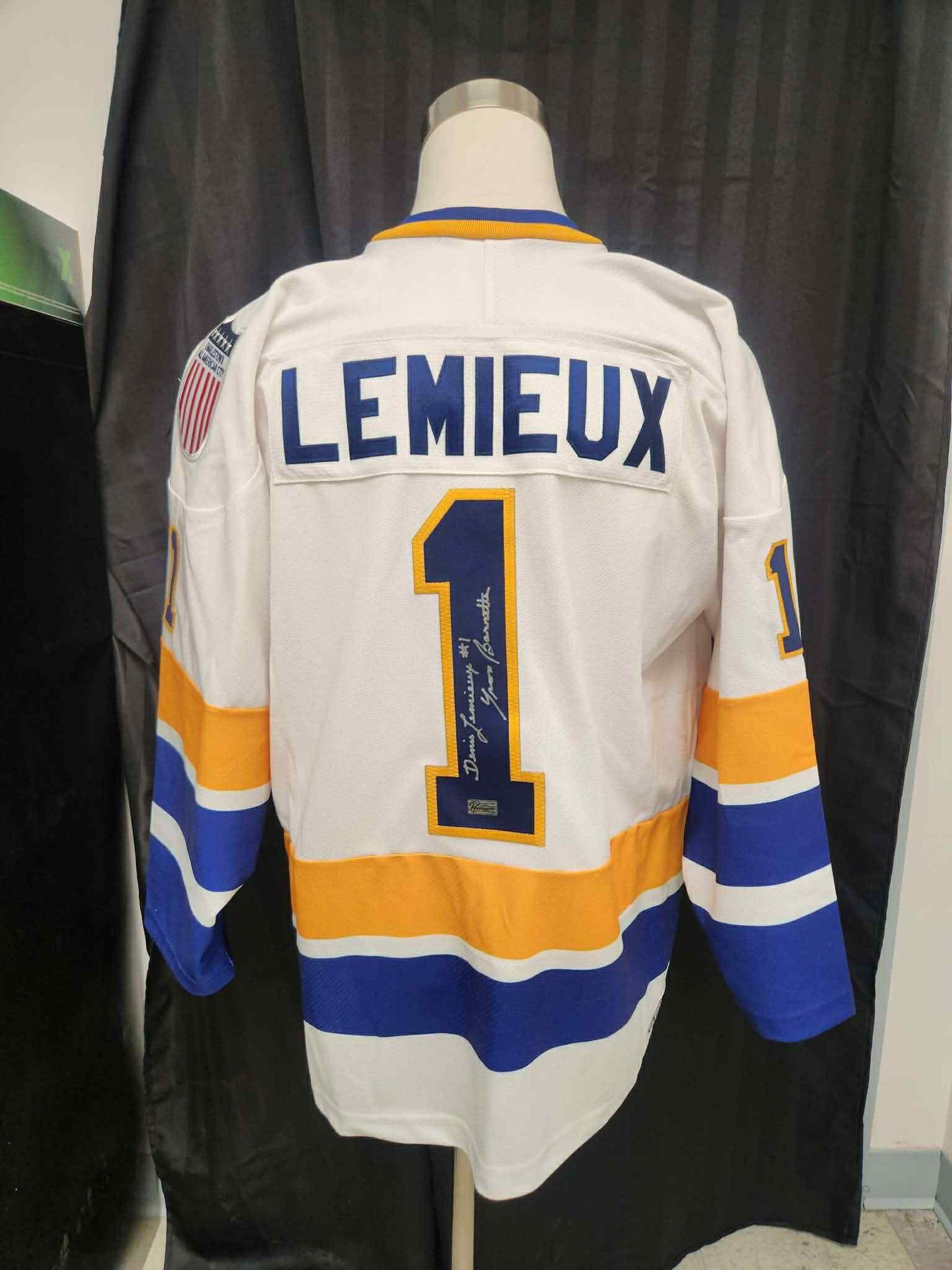 Denis Lemieux Charlestown Chiefs Signed Jersey (White)