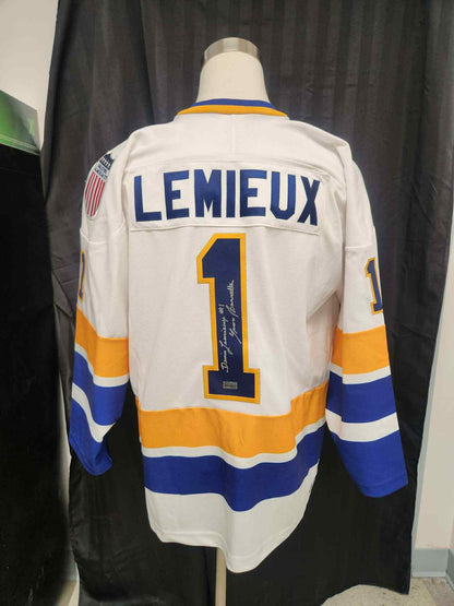 Denis Lemieux Charlestown Chiefs Signed Jersey (White)