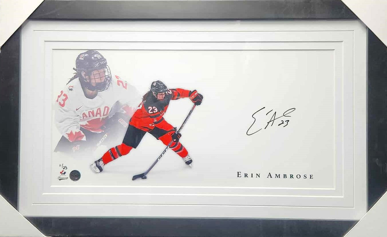 Erin Ambrose Special Edition Signed & Framed Print - Team Canada
