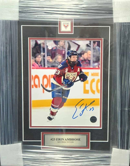Erin Ambrose Signed & Framed 8x10 Photo – Montréal Victoire