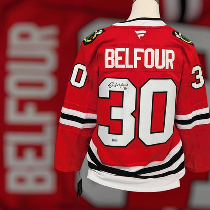 Ed Belfour Chicago Blackhawks Autographed Jersey