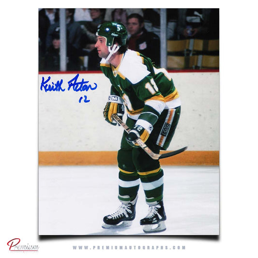 Keith Acton Minnesota North Stars Autographed 8x10 Photograph Focused