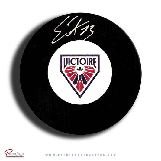 Erin Ambrose Montreal Victoire PWHL Autographed Puck w/ 2026 Walter Cup Champion Inscription