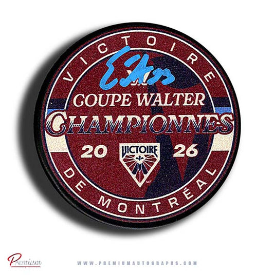 Erin Ambrose Montreal Victoire PWHL Autographed 2026 Walter Cup Champions Puck