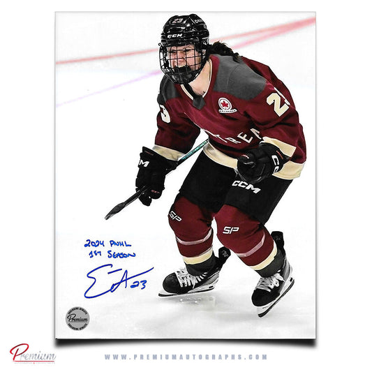 Eric Ambrois Montreal Victoire PWHL Autographed 8x10 Photograph w/ 2024 PWHL 1st Season Inscription