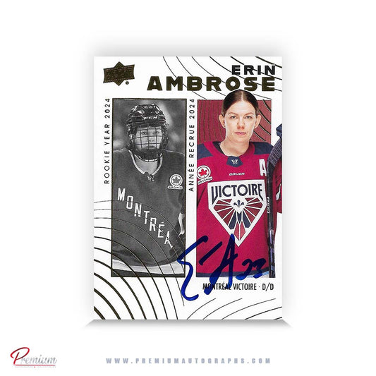 Erin Ambrose Montreal Victoire Autographed 25-26 Upper Deck PWHL Tim Hortons Hockey Card #77
